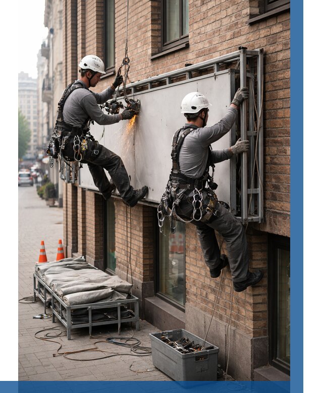 Демонтаж рекламной вывески в Ивантеевке от 6687 р. | ВЫСОТНИК-Внт