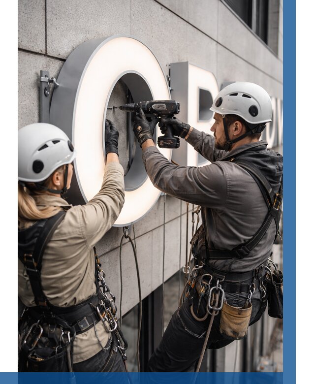 Монтаж световых букв в Ивантеевке от 3086 р. под ключ ВЫСОТНИК-Внт