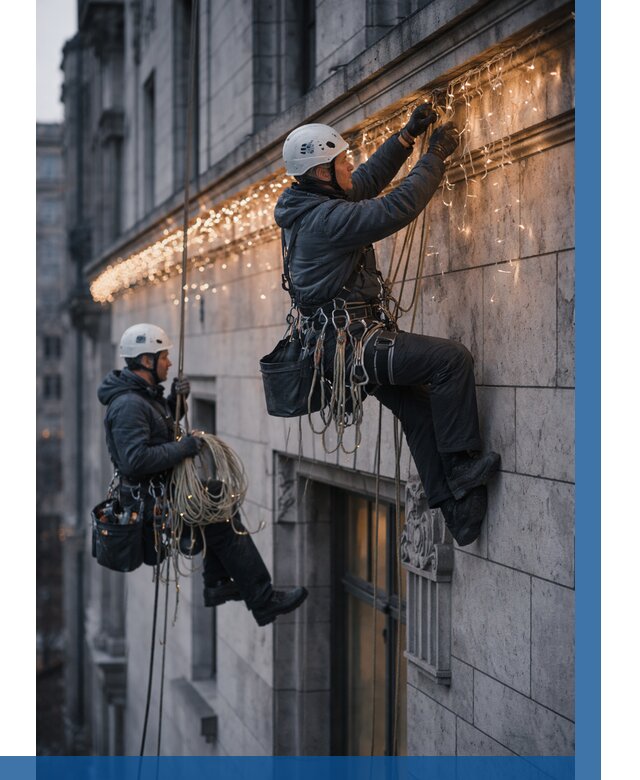 Монтаж новогодней иллюминации в Ивантеевке от 8744 р. | ВЫСОТНИК-Внт