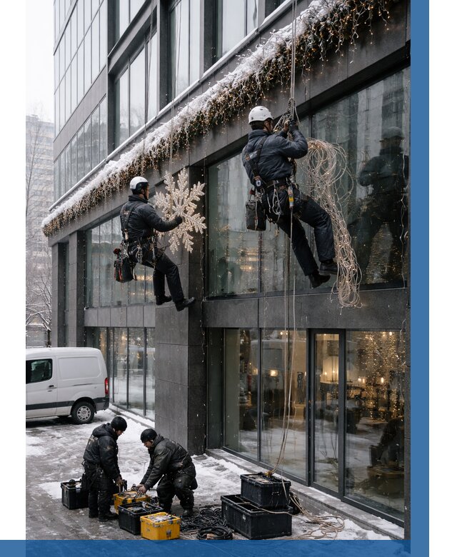 Демонтаж новогоднего оформления в Ивантеевке от 5658 р. | ВЫСОТНИК-Внт