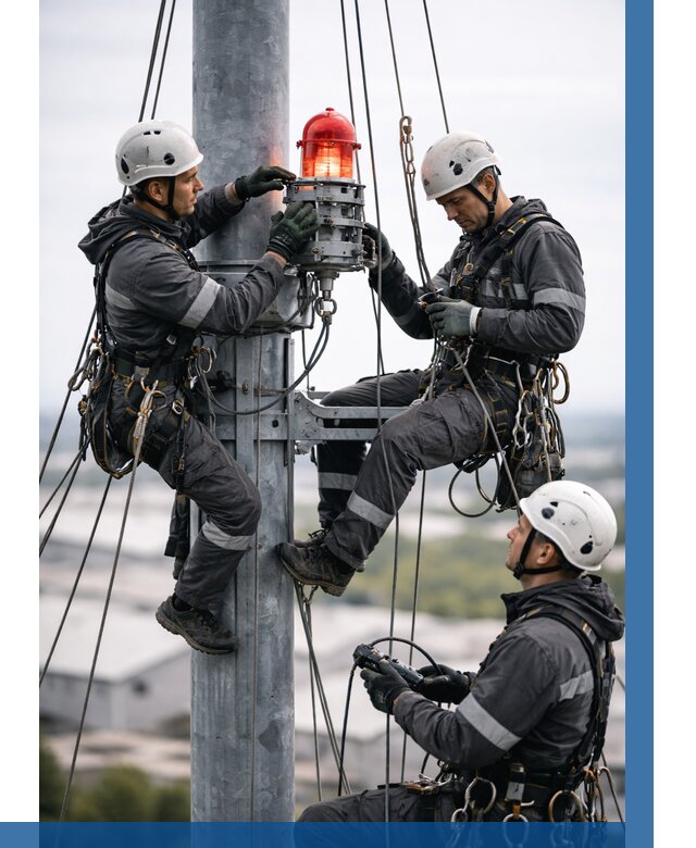 Монтаж заградительных огней в Ивантеевке от 8744 р. | ВЫСОТНИК-Внт