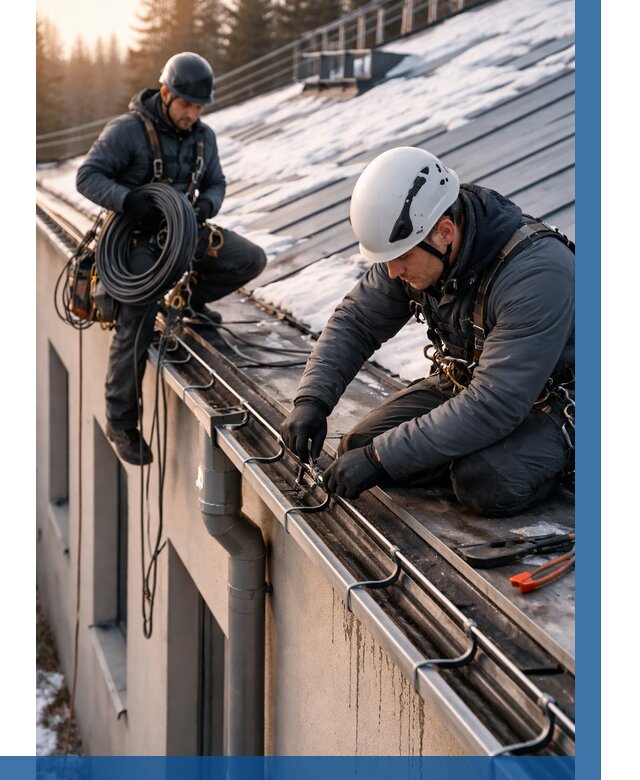 Монтаж греющего кабеля на кровле в Ивантеевке от 463 р. | ВЫСОТНИК-Внт