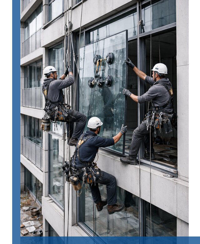 Фасадное остекление и монтаж витражей зданий в Ивантеевке под ключ