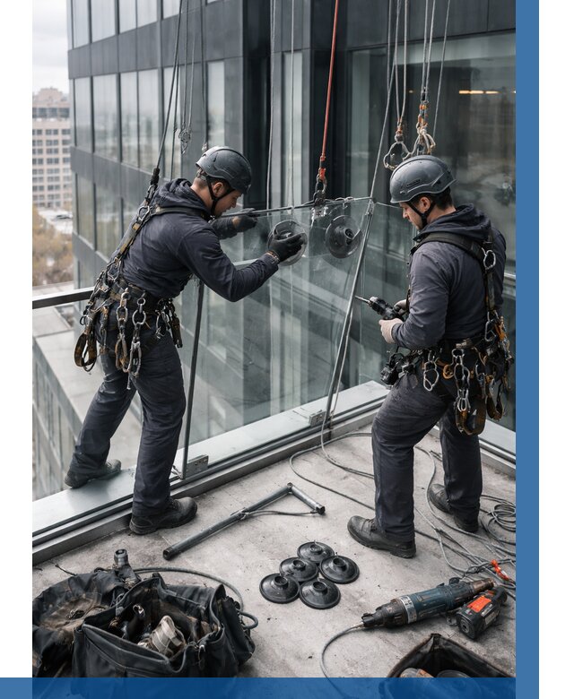 Монтаж стеклянных ограждений в Ивантеевке от 2572 р. | ВЫСОТНИК-Внт