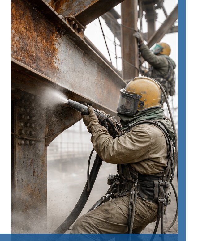 Пескоструйная очистка металлоконструкций в Ивантеевке по 617 р. ВЫСОТНИК-Внт