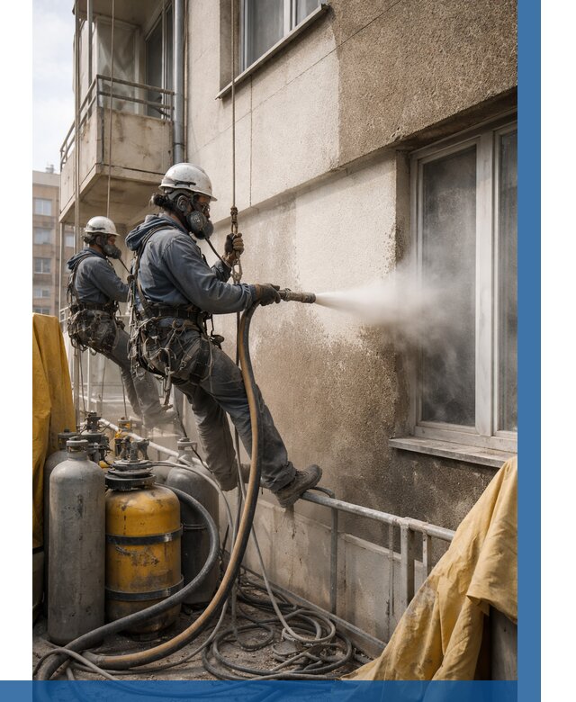 Пескоструйная очистка фасада в Ивантеевке от 669 р. | ВЫСОТНИК-Внт