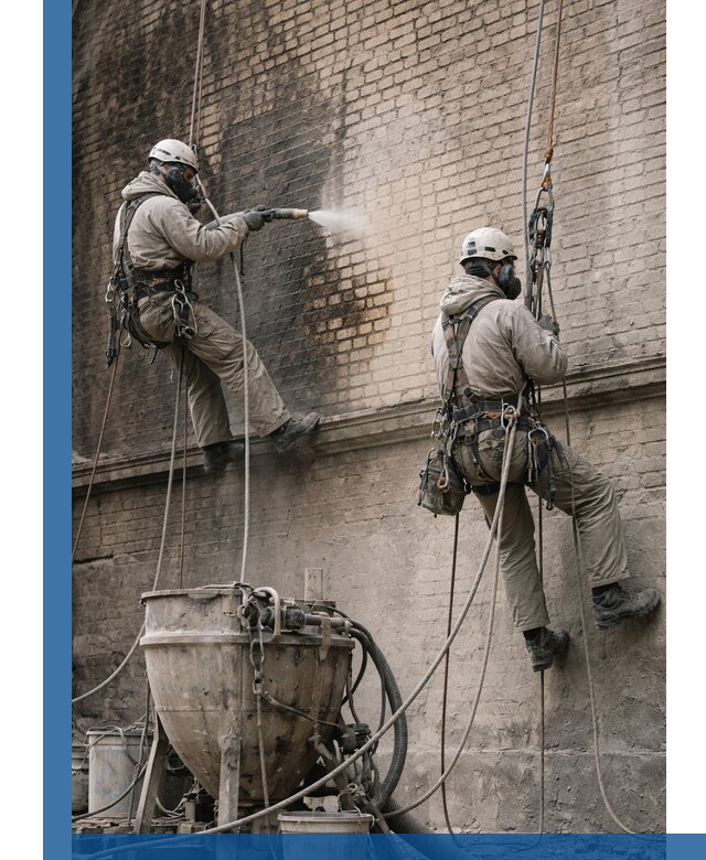 Пескоструйная очистка фасадов в Ивантеевке профессионально