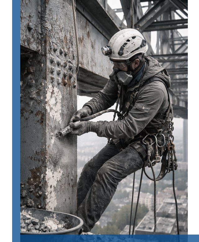 Удаление старой краски с металлических конструкций в Ивантеевке