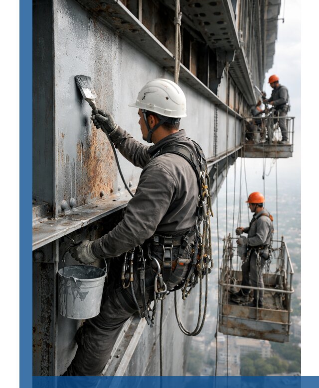 Покраска металлоконструкций на высоте в Ивантеевке профессионально