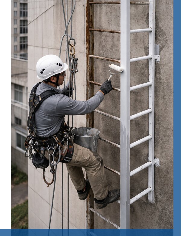 Покраска пожарных лестниц в Ивантеевке от 4629 р. | ВЫСОТНИК-Внт