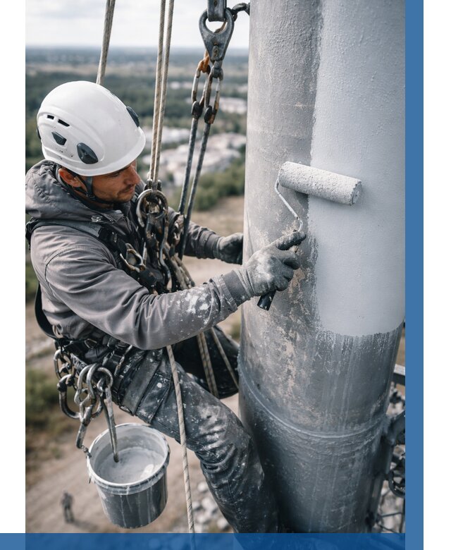 Покраска мачт связи под ключ в Ивантеевке от 874 р. | ВЫСОТНИК-Внт
