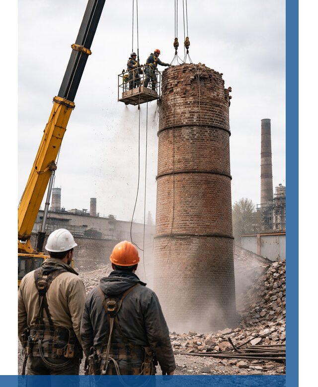 Демонтаж дымовой трубы в Ивантеевке от 92583 р. | ВЫСОТНИК-Внт, смета