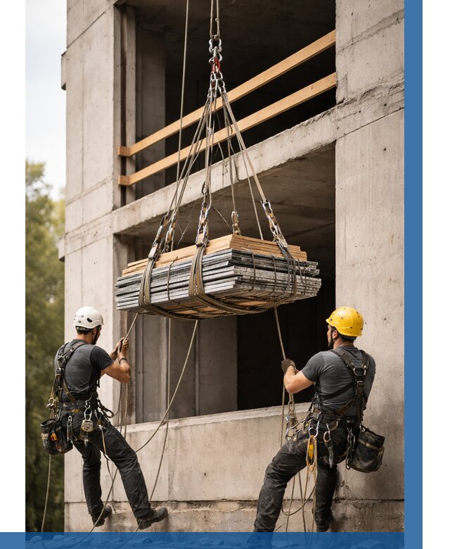 Подъем материала на этаж веревками в Ивантеевке от 1543 р. | ВЫСОТНИК-Внт