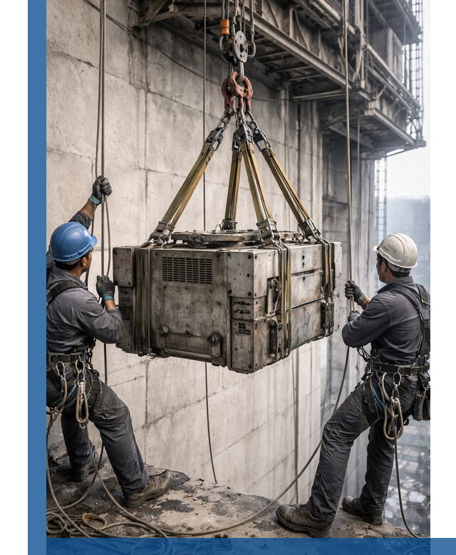 Такелажные работы на высоте, подъем и монтаж грузов в Ивантеевке