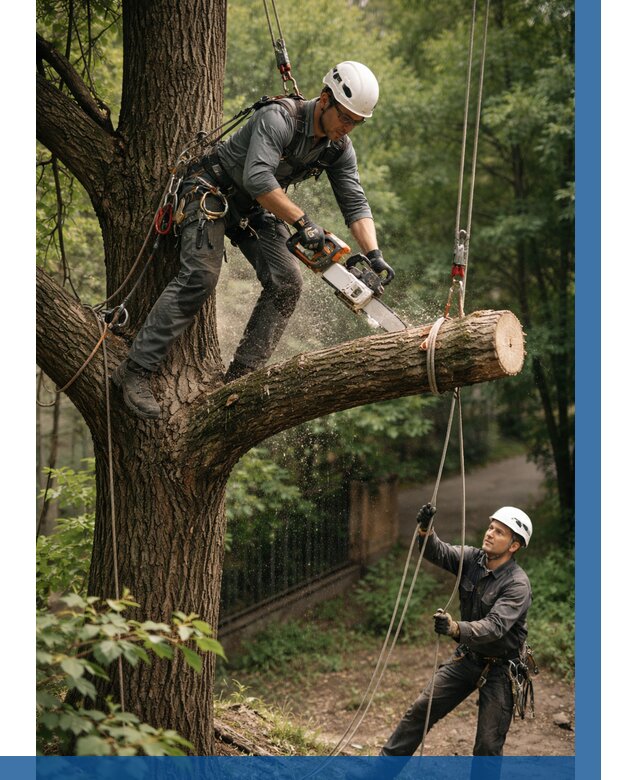 Спил деревьев альпинистами в Ивантеевке от 8230 р. | ВЫСОТНИК-Внт