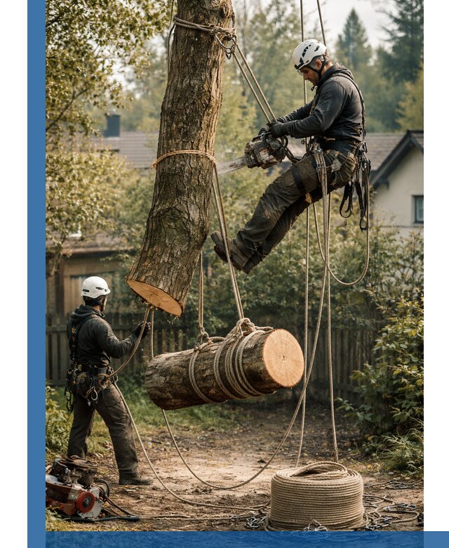 Валка деревьев частями в Ивантеевке, безопасно и аккуратно