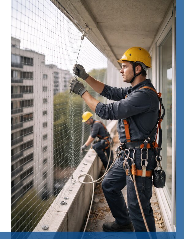 Монтаж сетки от птиц в Ивантеевке от 4629 р. | ВЫСОТНИК-Внт