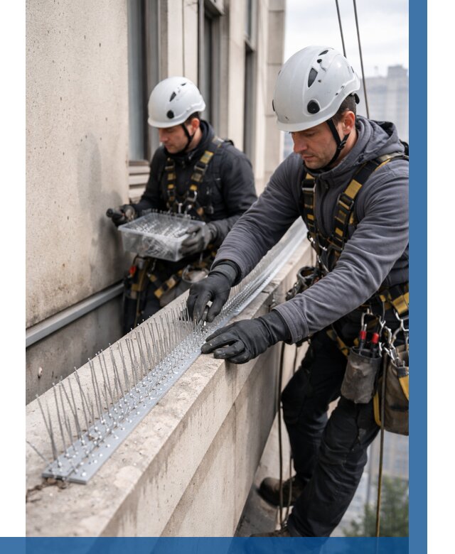 Установка шипов от птиц в Ивантеевке от 874 р. | ВЫСОТНИК-Внт